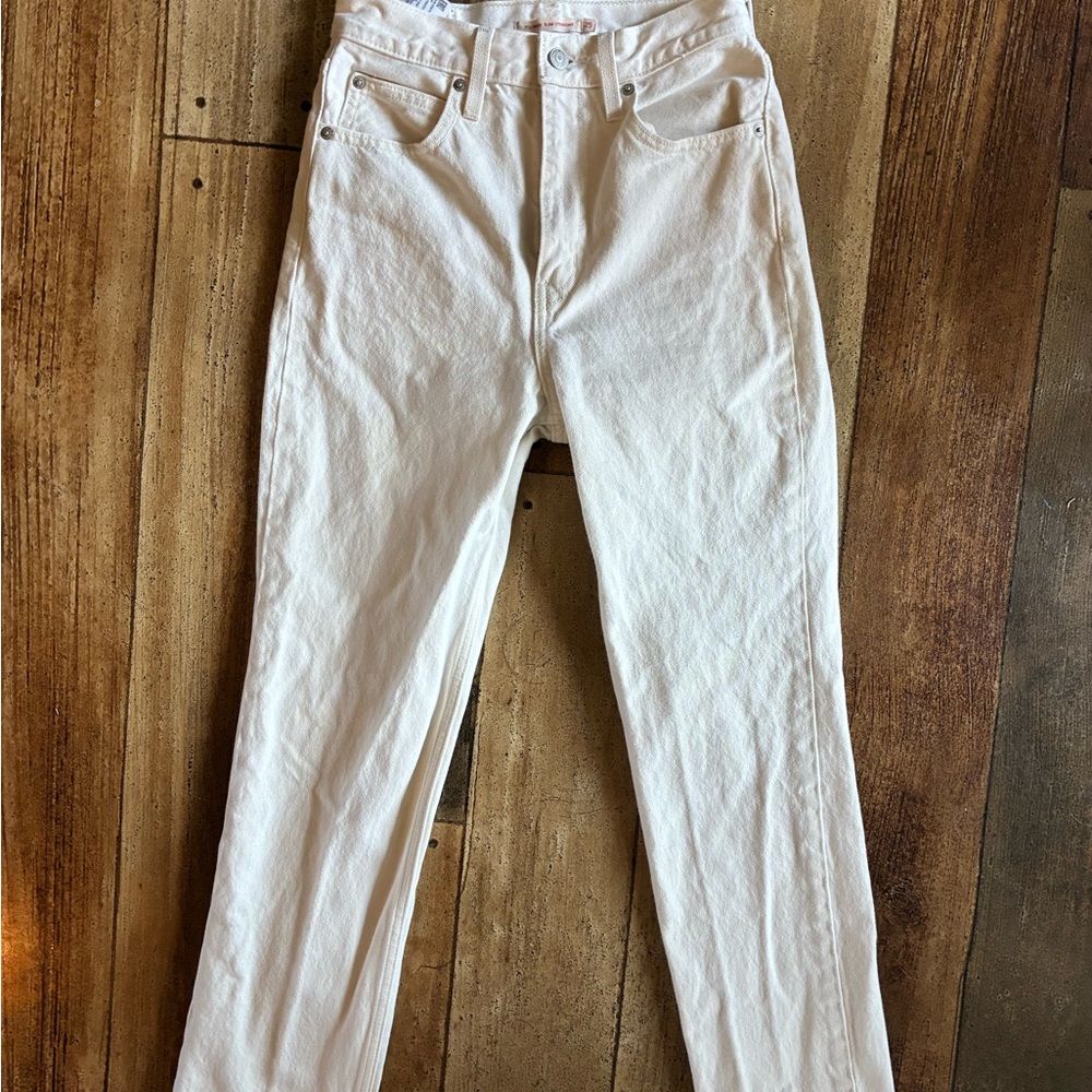 Levi’s 70s High Slim Straight White Jeans